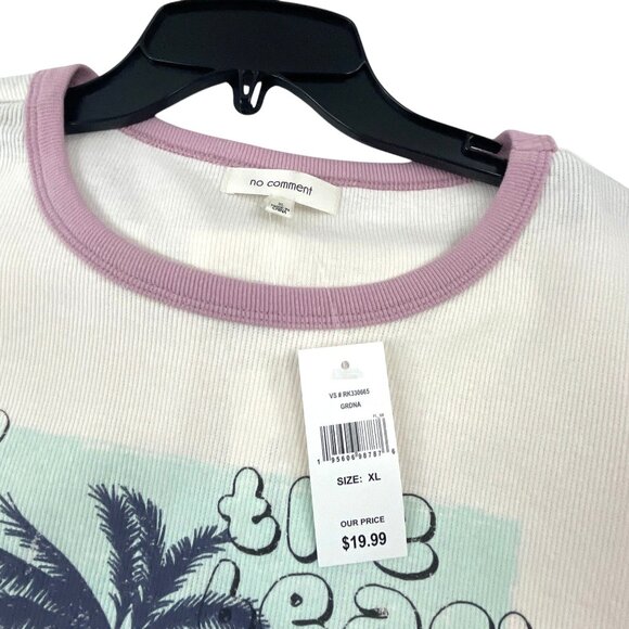 No Comment NWT Gardena Kids Graphic Tee "The Beach Keep On Dreaming" White XL - Picture 2 of 6